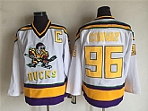 Anaheim Ducks 96 Conway White With Yellow CCM Throwback Jersey,baseball caps,new era cap wholesale,wholesale hats